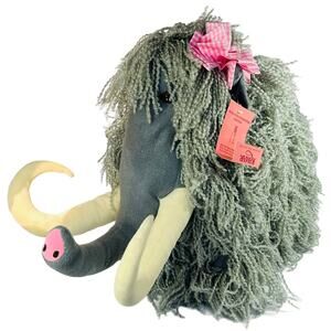 New! Vintage Kicks Kamar Mogul Jr yarn hair plush mammoth elephant